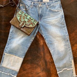 AG Ex boyfriend crop jeans size 31